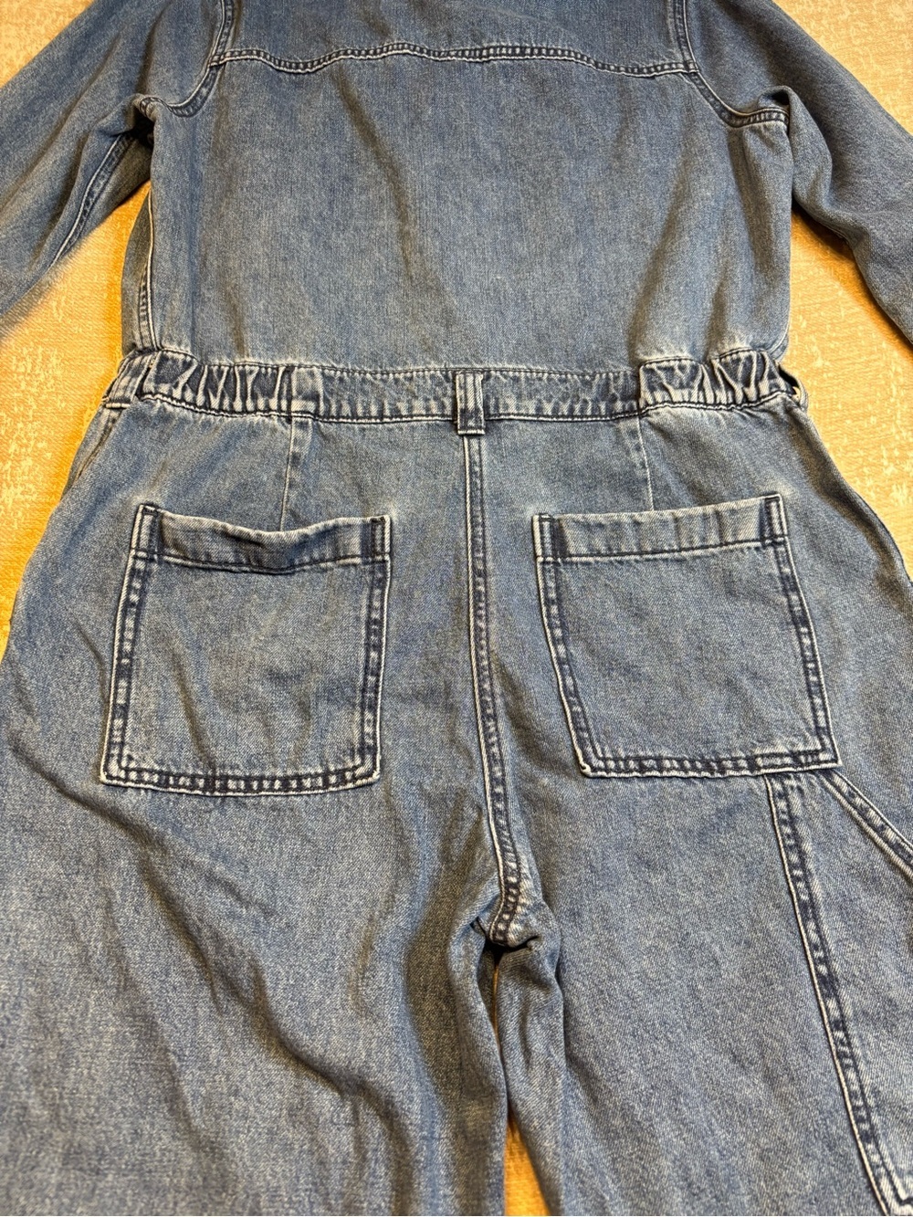 Old Navy Denim Utility Jean Jumpsuit Long Sleeve Medium Wash Size M EUC - Picture 10 of 12